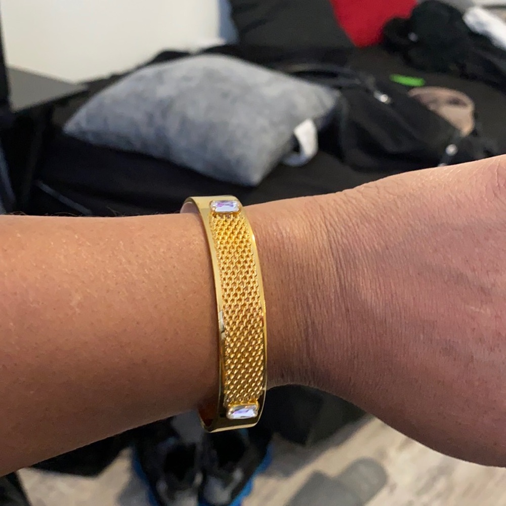 Gold cuff bracelet